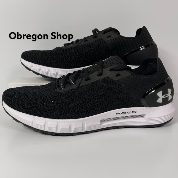 UNDER ARMOUR HOVR SONIC 2 BLACK WHITE MENS RUNNING SHOES SIZE 11.5 BLUETOOTH UA
